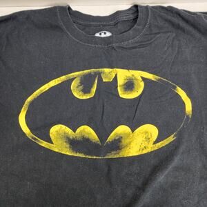 DC Comics Batman Superhero Logo Black Short Sleeve Tee Shirt Men's Size 2XL